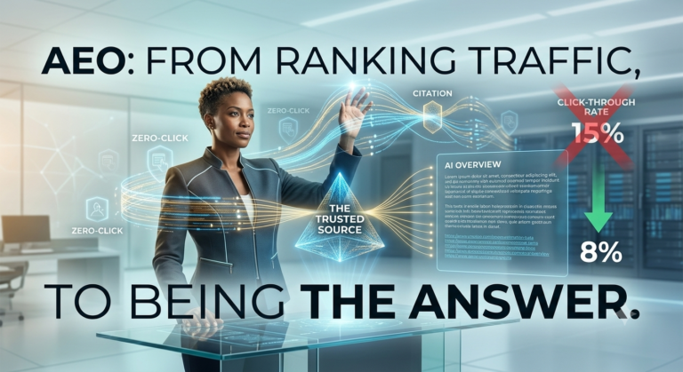 AEO from Ranking Traffic to BEING the Answer